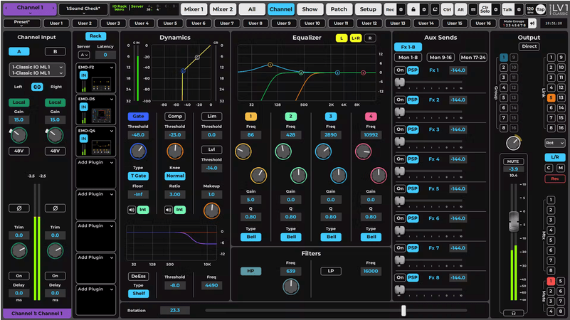 eMotion LV1 Live Mixer – 64 Stereo Channels - WavesLatinoAmerica