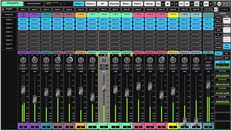 eMotion LV1 Live Mixer – 64 Stereo Channels - WavesLatinoAmerica