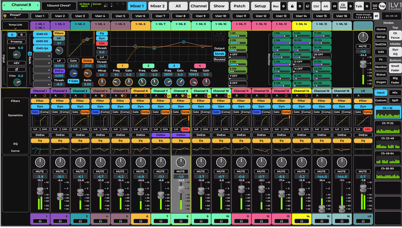 eMotion LV1 Live Mixer – 64 Stereo Channels - WavesLatinoAmerica