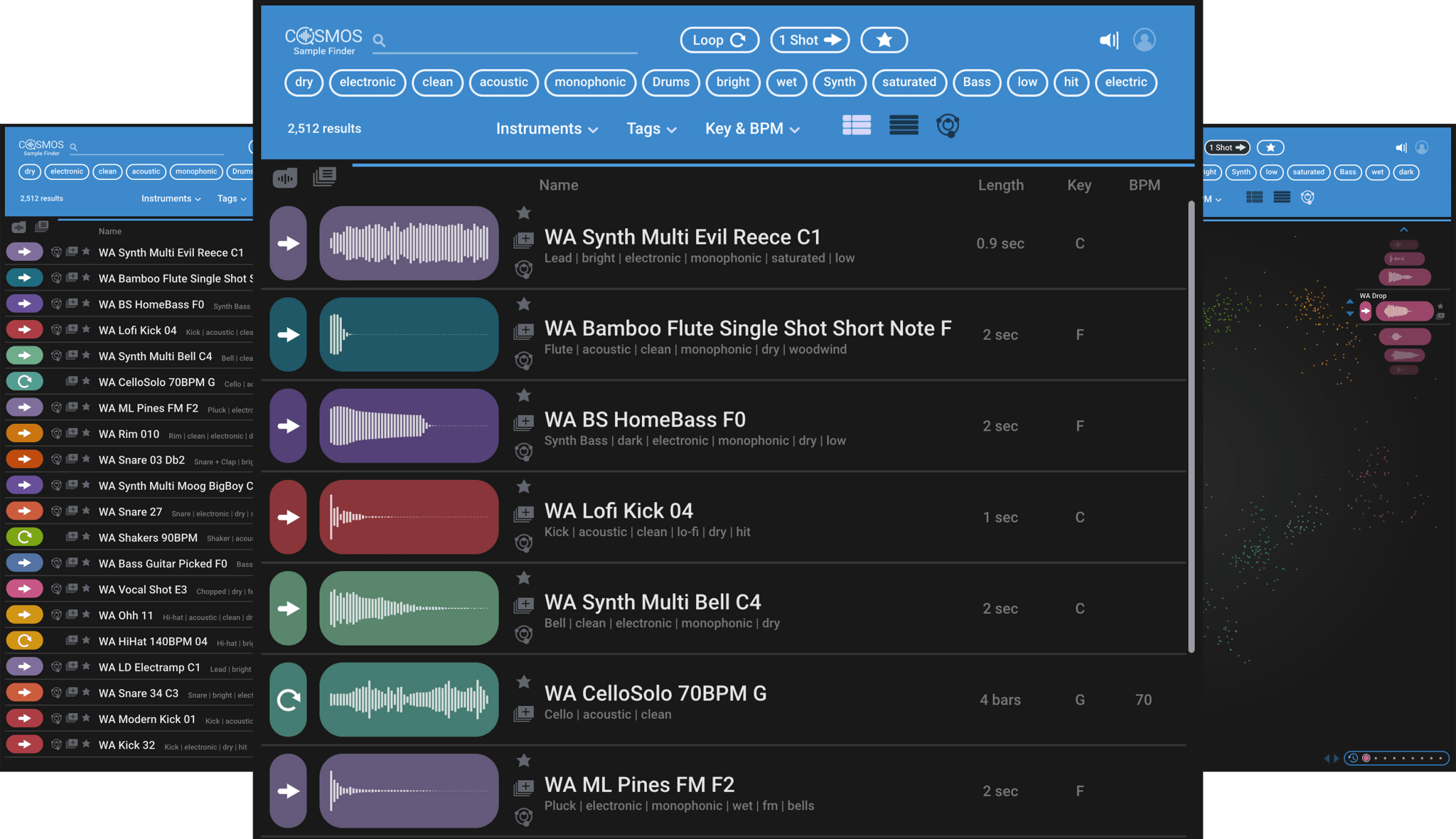 COSMOS Sample Finder - WavesLatinoAmerica