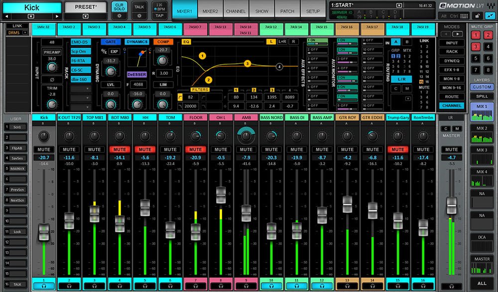 eMotion LV1 Live Mixer – 64 Stereo Channels - WavesLatinoAmerica